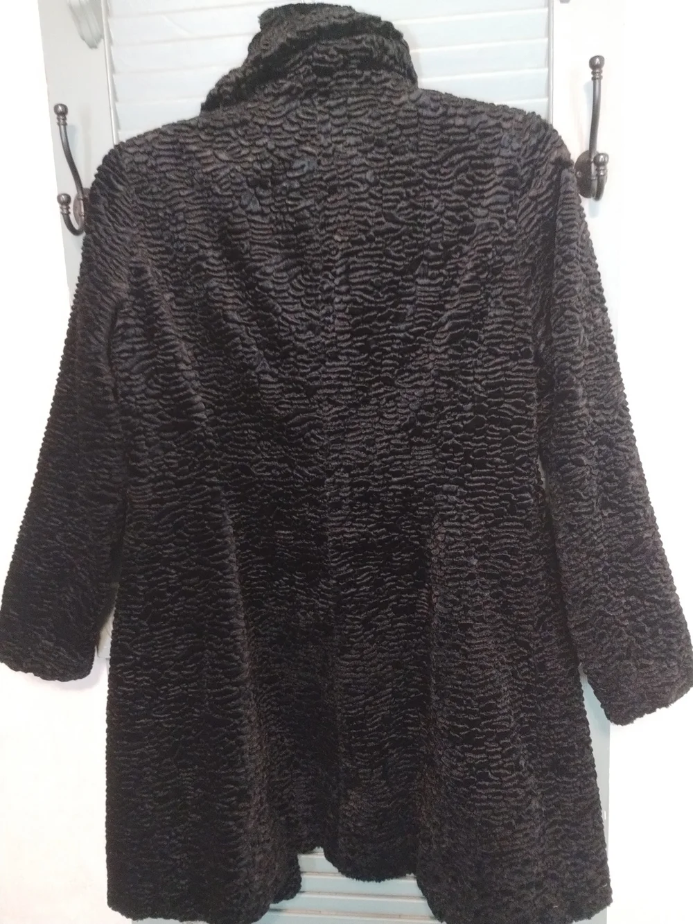 White House Black Market Black Textured Cowl Coat